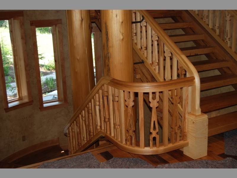 Creech Stairwell, Ash handrail