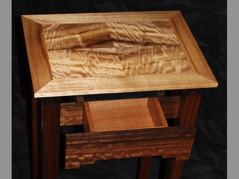 Teak Base with Myrtle Top, Close-up of Top