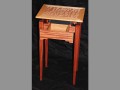 Mahogany Base with Quilted Maple and Plain Maple Border, Drawer Open