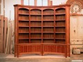 Curved Mahogany Bookcase to Fit Large Turret Library